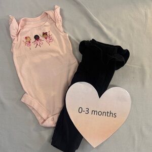 Bundles - 2 piece newborn baby outfit. Size 0-3 months